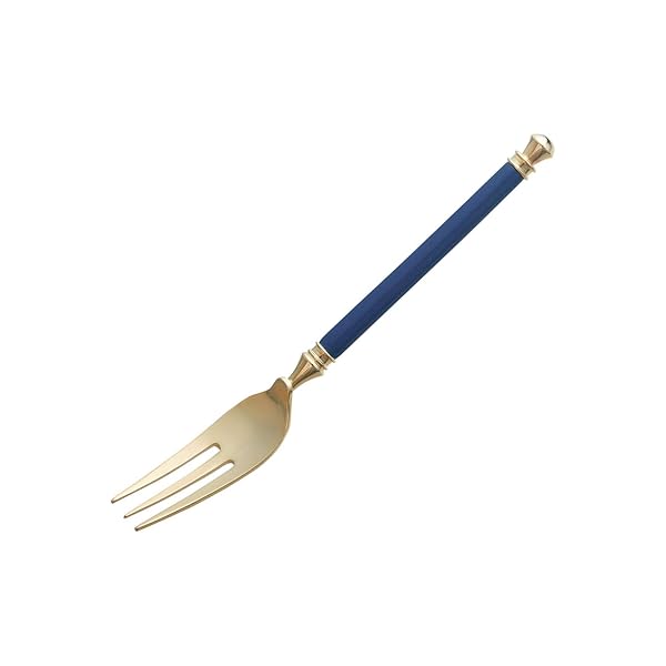 ノリタケ フルーツ ケーキ フォーク 13.5cm アルミナ磁器ハンドルカトラリー 1本 ルリ 真鍮(金メッキ) / 柄 アルミナ磁器 22Y/ALH8