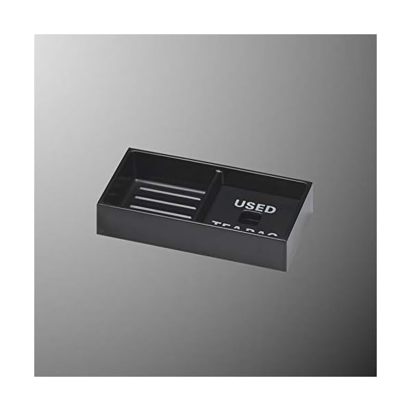 メリーナ(mellina) ティーバッグ入れ目皿付 W15.5×D8×H3.2cm エコブラック 『モノクローム(monochrome)』 M812 EB 日本製