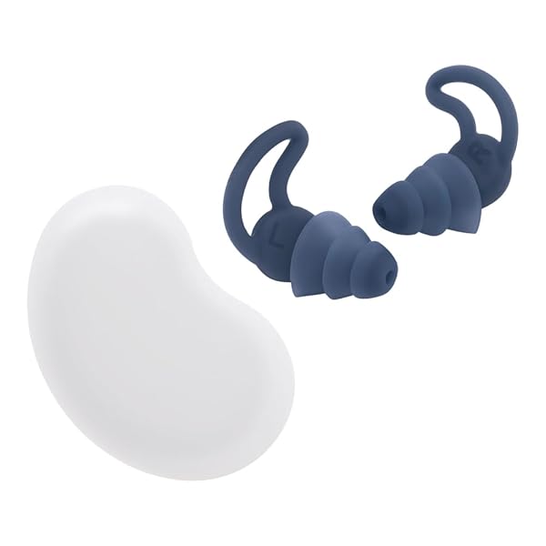 ソニック 耳栓 集中耳栓EX ケース付 シリコンタイプ ネイビー SP-2037-K