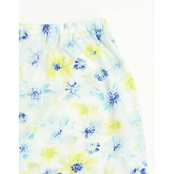 パジャマセット 5分袖・長ズボン【綿100%】 花柄 EP8062 レディース BU S