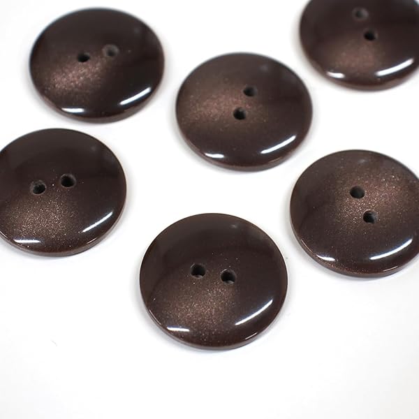 サマーカジュアルボタン 23mm 6個 こげ茶 153-23-48