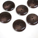 サマーカジュアルボタン 23mm 6個 こげ茶 153-23-48