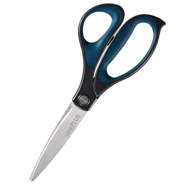 はさみ フィットカットカーブ 30度 大型タイプ 段ボールも切れる ブルー SC-210A 35-235