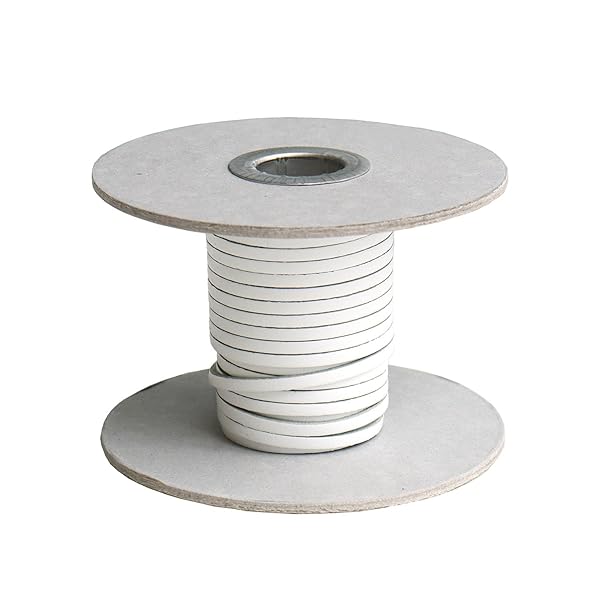 本革 ヌメ革テープ 3mm巾 長さ10m巻 白 MTLS1003-0