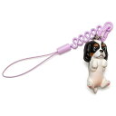犬種 お犬様 vol.2 Cavalier キャバリア トライカラー プチコード 松葉紐 ストラップ MS-1902(2)