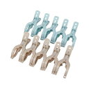 洗濯バサミ Latterior ラテリア 竿ピンチ 大型 ブルー ブラウン 約4.4×3.4×9cm 10個入