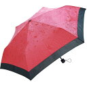 折りたたみ撥水傘 桜うさぎ エンジ 50cm レディース 折りたたみ傘 晴雨兼用傘 手開き JK-75