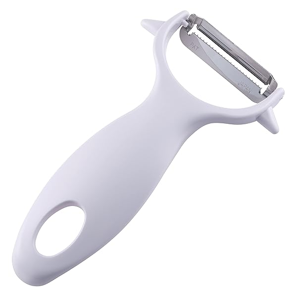 KAI サラダ だいこん にんじん ピーラー 1.5mm 幅 カット 野菜 細 千切り じゃがいも 芽取り 付 ホワイ..