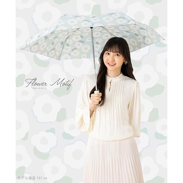 折りたたみ傘 自動開閉 雨傘 花柄 ブランド グラスファイバー 丈夫 レディース 54cm 10002058 オフホワイト