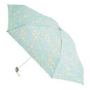ムーンバット 雨傘 折りたたみ傘 レディース 通勤 通学 フラットミニ スモールガーデン 31-230-10345-22 ブルー