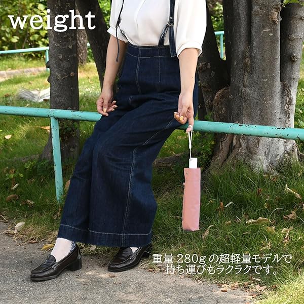 折りたたみ傘 ヌヴィレ 53cm 自動開閉 ポンジ ミニ 無地 テフロン加工 オレンジ アルミ 梅雨 軽量 携帯 撥水 ワンタッチ シンプル かわいい NA53021