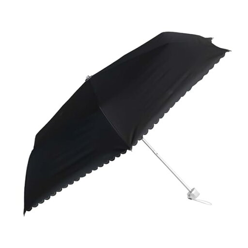 晴雨兼用 日傘 パラソル 折りたたみ レース UVカット99%以上 PUコーティング 55cm 10002942 ブラック 晴雨兼用 日傘 パラソル 折りたたみ レース UVカット99%以上 PUコーティング 55cm 10002942 ブラック