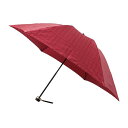 ムーンバット 雨傘 折りたたみ傘 後染め ジャガード 21-125-11162-02 レッド