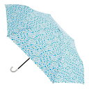 ムーンバット 雨傘 折りたたみ傘 レディース 通勤 通学 UV ミニ フラワーベット 31-230-10346-02 ブルー