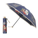 ムーンバット 雨傘 折りたたみ傘 レディース ブランド 丈夫 通勤 通学ベア サテンプリント21-125-11275-02 ブルー