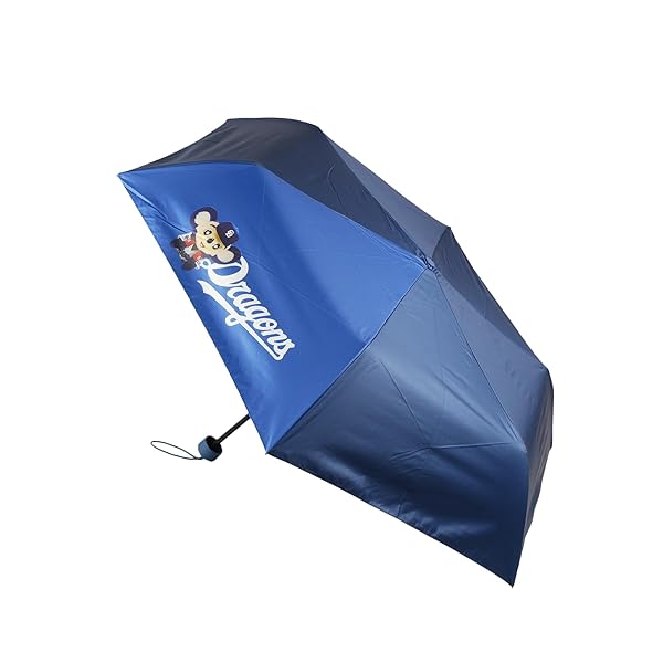 中日ドラゴンズ 晴雨兼用折傘 55cmドアラとロゴ UV仕様 耐風骨仕様