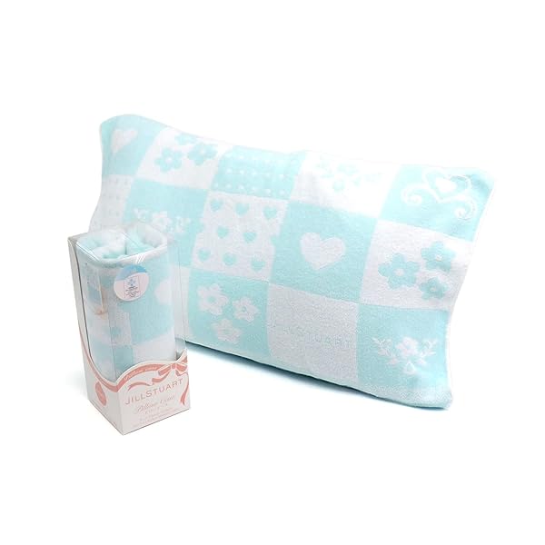 JILLSTUART パッチワークキルト ピローケース ブルー 抗菌 防臭 フルフィーコットン 58-8047300 約34×64cm