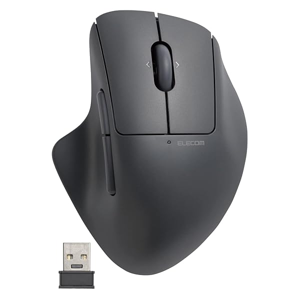 マウス ワイヤレスマウス SHELLPHA 無線2.4GHz 静音 抗菌 5ボタン+チルトホイール ブラック M-SH30DBSKBK