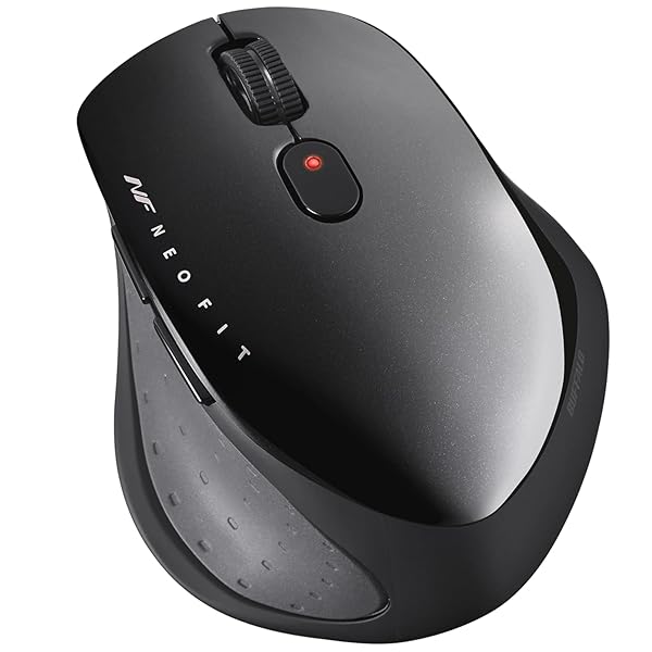 マウス Bluetooth 5.0 5ボタン 静音 Blue LED 戻る・進むボタン搭載 3台切替機能 省電力 ブラック BSMBB545BK