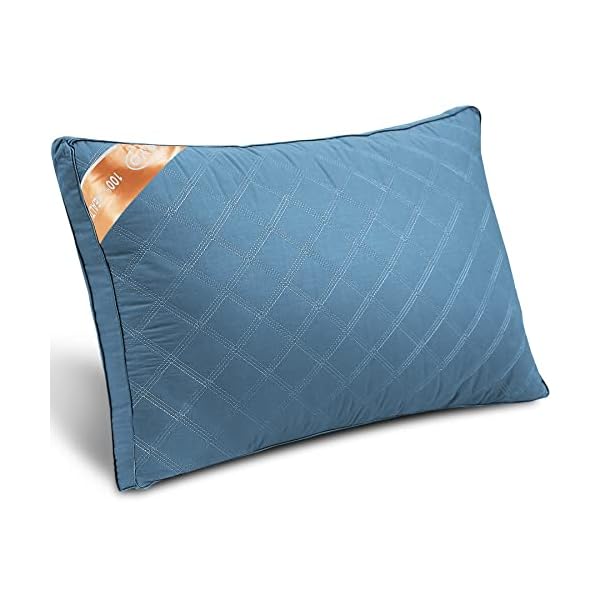 枕まくら 高級ホテル仕様 高反発枕 横向き対応 丸洗い可能 立体構造43x63cm 濃紺（63*43*20cm）