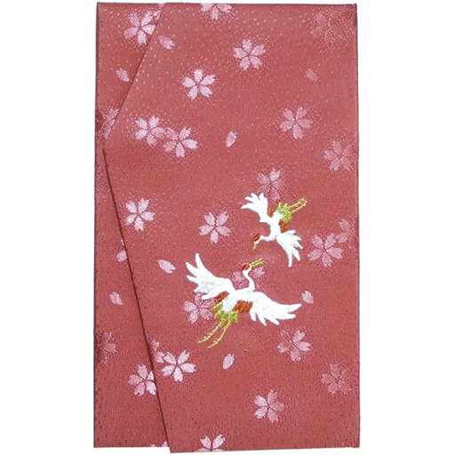 タカ印 ふくさ 金封ふくさ 刺繍付き 鶴 44-1230 祝用 ローズ ポリエステル タカ印 ふくさ 金封ふくさ 刺繍付き 鶴 44-1230 祝用 ローズ ポリエステル