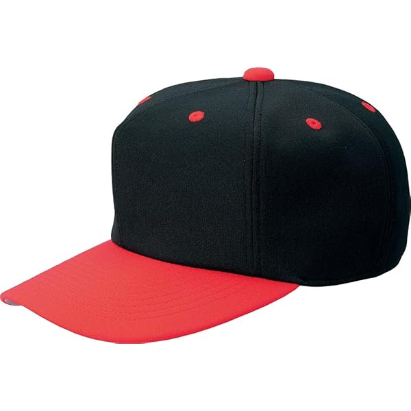 BH121オールニットベースボールキャップ BH121 1964 ブラツク／レツド M