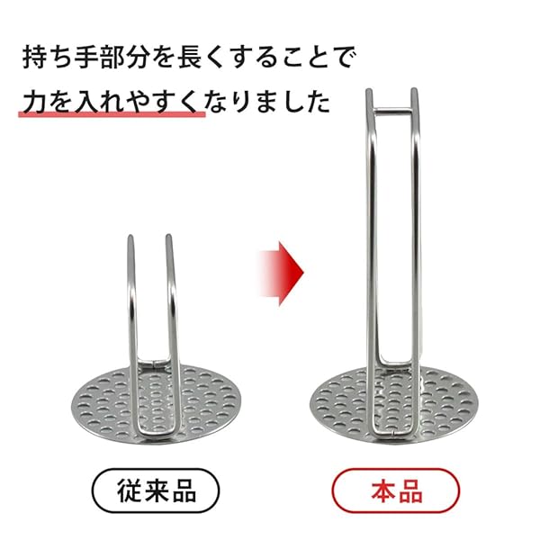 マッシャー 【日本製】 食洗機対応 力が入りやすいロングハンドル ツナ缶の油切り コーン缶の水切り じゃがいも ポテト 卵 アボカド ステンレス 燕三条 ママクック 35695 cycleconnection-10079371 サイクルコネクション楽天市場店 サンプル画像3