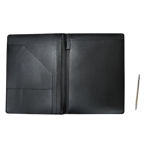 再生牛革B5ビジネスホルダー Z66全身シルバー 6角ノック金属シャープペンセット T23-LSB5BHA-Z66SS