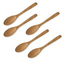 J-kitchens 木製 栗の木 スプーン 5本 セット 18x3.2cm