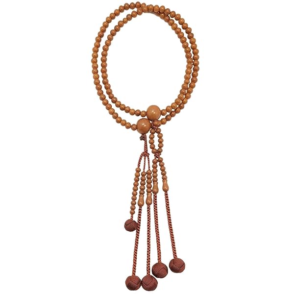 京念珠 男性用 法華数珠 正梅 正絹房 紙箱入 -日蓮宗用-