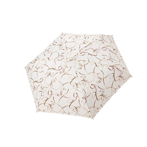 折りたたみ傘 自動開閉 雨傘 リボン柄 ブランド グラスファイバー 丈夫 レディース 54cm 10002056 ブラウン