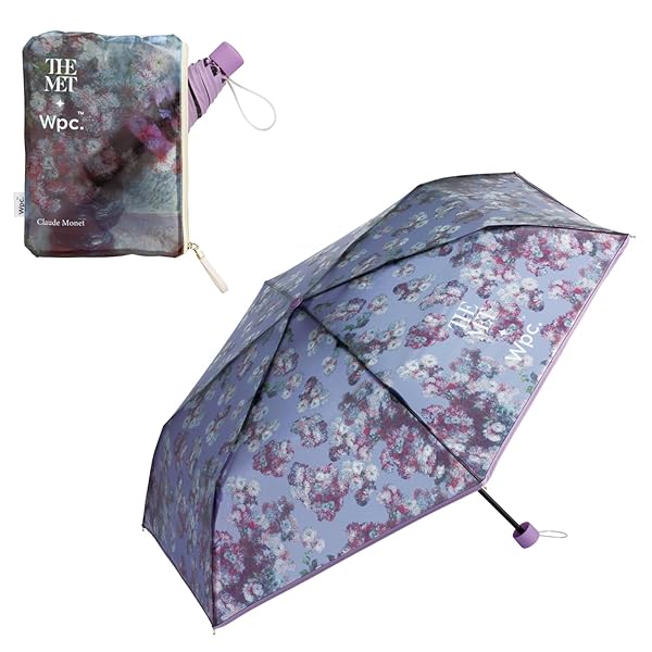 ［ビニール傘］メトロポリタン美術館 名画アンブレラ ミニ モネ/菊 雨傘 折りたたみ傘 クラッチケース..