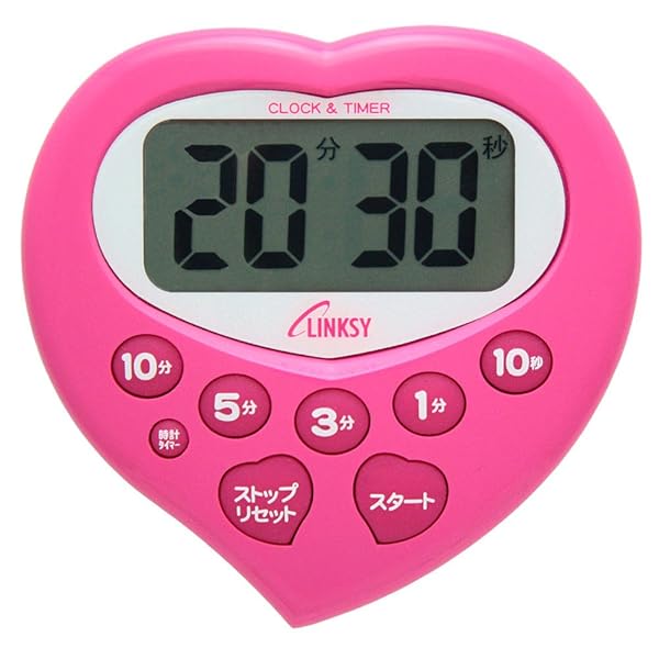 LINKSY(リンクシー) 待ち時間が楽しくなる ハート型 ジョイフルタイマー ピンク LT801PP