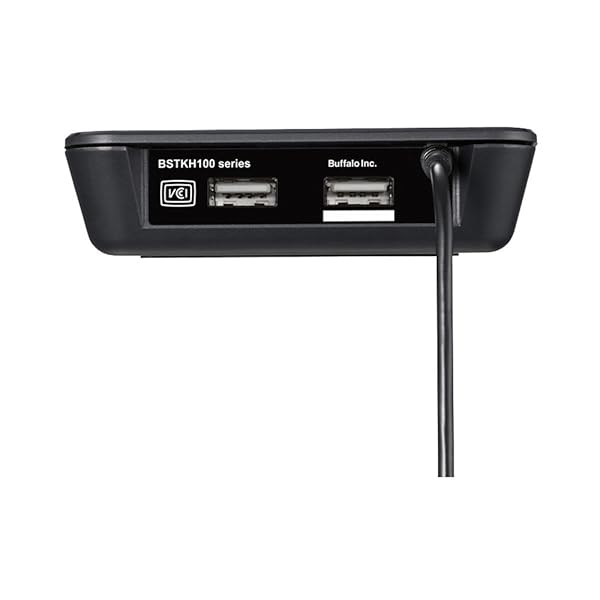 BUFFALO 有線テンキーボードTabキーUSBハブ付き ブラック BSTKH100BK