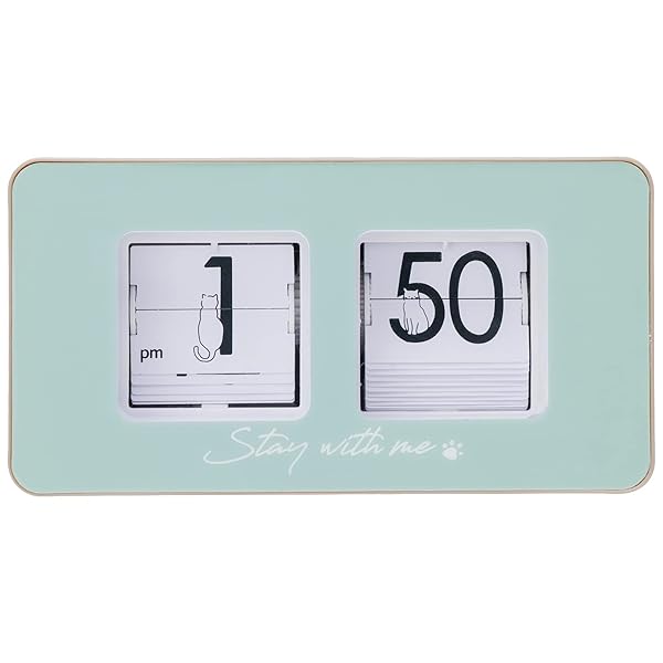 (フィールド ワーク) Fieldwork 置き時計 パタパタ時計 ねこ ダークブラウン PTC001-3 ブラウン