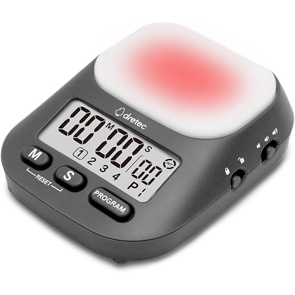 ドリテック ラーニングタイマー 私のルーティン 勉強 カウントダウン 消音 音量切替機能 最大199分55秒 繰り返し インターバル 時計 光 ダークグレー