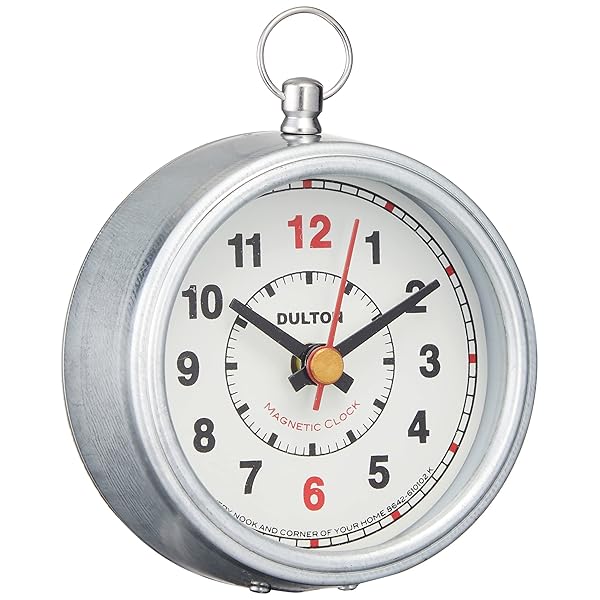 マグネティック クロック ラウンド アイボリー 小ぶりなマグネット付き時計 高さ73mm 幅65mm