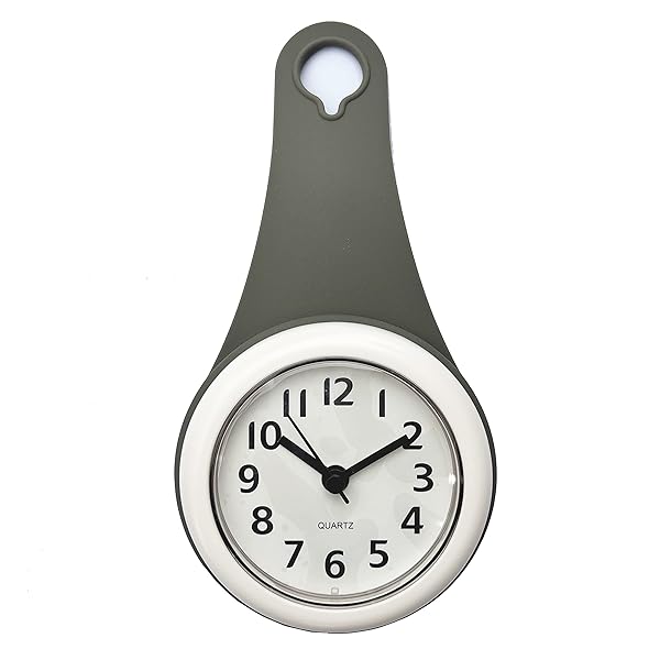 時計 お風呂 防水 フック 防水とけい 掛け時計 吸盤付き 静音 キッチン お風呂で使える 壁掛