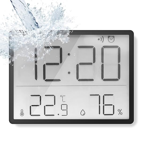 温度計 湿度計 時計 マグネット 高精度 温湿度計 デジタル 大画面 環境目安表示 快適 高湿 乾燥 時間日付表示 最高最低温湿度メモリー機能 マグネット 置き掛け兼用（ブラック）ブランド色ブラック（長寿命バッテリ搭載）モデルブラック商品説...