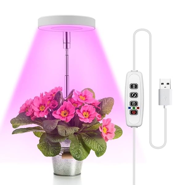 植物育成ライト LED 植物ライト三色モード 5V 5W USB 9段階輝度調節 タイマー機能 (3H /9H /12H) 光