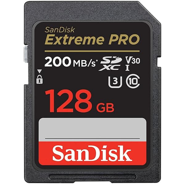 128GB Extreme PRO UHS-I SDXC メモリーカード (200MB/秒)。