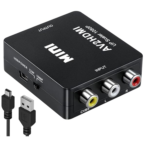 RCA to HDMI 変換コンバーター AV to HDMI 変換コンバーター RCA コンポジット （...