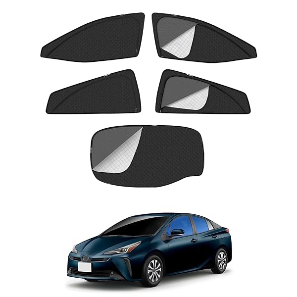 プリウス 50系 車種専用設計 メッシュカーテン 2in1 サンシェード 断熱 日除け 換気 PRIUS 4代目