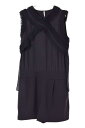 美品 BCBGMAXAZRIA フリルデザイン オールインワン XS ブラック ビーシービージーマックスアズリア 【中古】