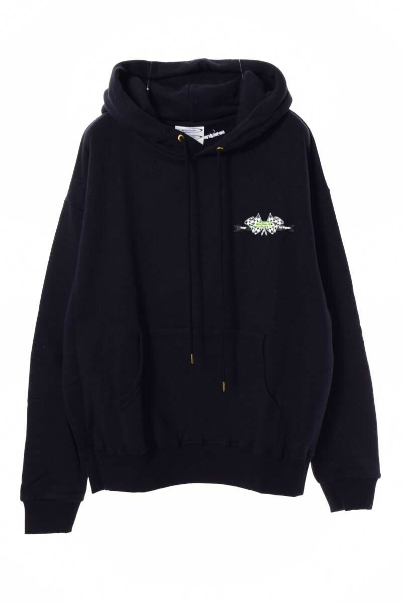 未使用 SHADOW MOVEMENT Pacific Bandits プリント パーカ L ブラック シャドウムーブメント 【中古】