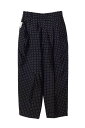 未使用 Haider Ackermann シルク ドット刺繍 タック トラウザーズパンツ 44 ブラック ハイダーアッカーマン 【中古】