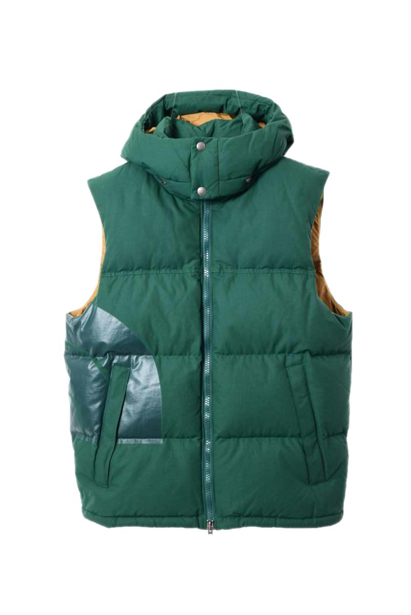 美品 THE NORTH FACE × JUNYA WATANABE グログラン ダウン ベスト M グリーン ザノースフェイス 【中古】