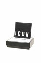 未使用 DSQUARED2 ICON プリント 二つ折り カードケース ONE SIZE ブラック ディースクエアード 【中古】