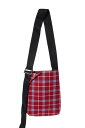 未使用 ALMOSTBLACK ウール チェック ショルダー バッグ ONE SIZE レッド オールモストブラック 【中古】(4)