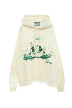 GUCCI × Disney プリント フーディ L ライトベージュ グッチ 【中古】